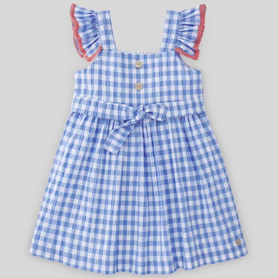 Deep Blue Woven Dress Vichy