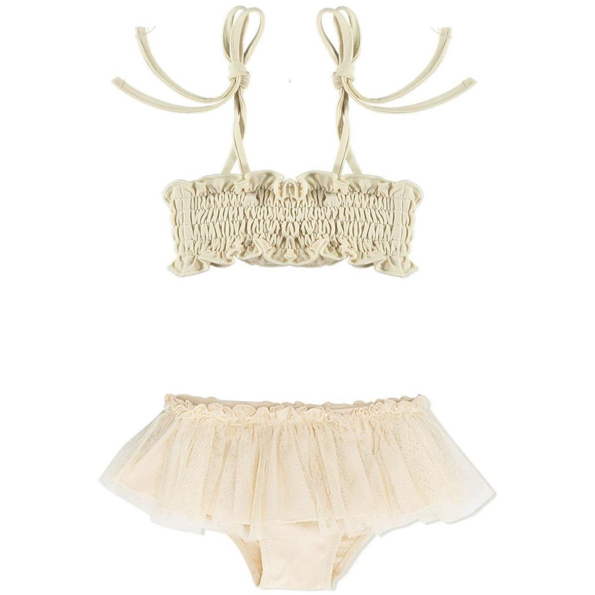 Bikini Tutu | Beige Cotton Lycra