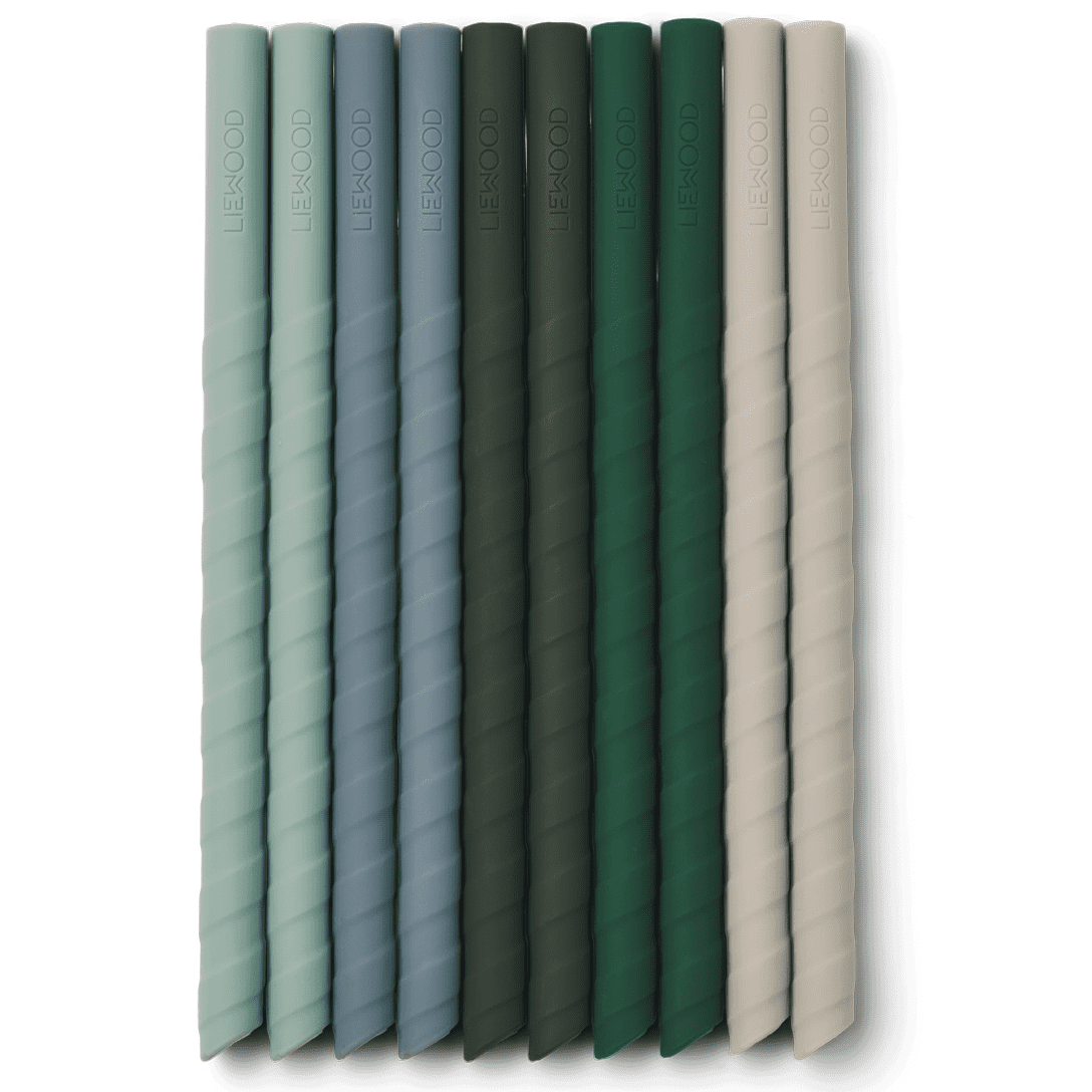 10 Pack Timoti Straw | Green Multi Mix