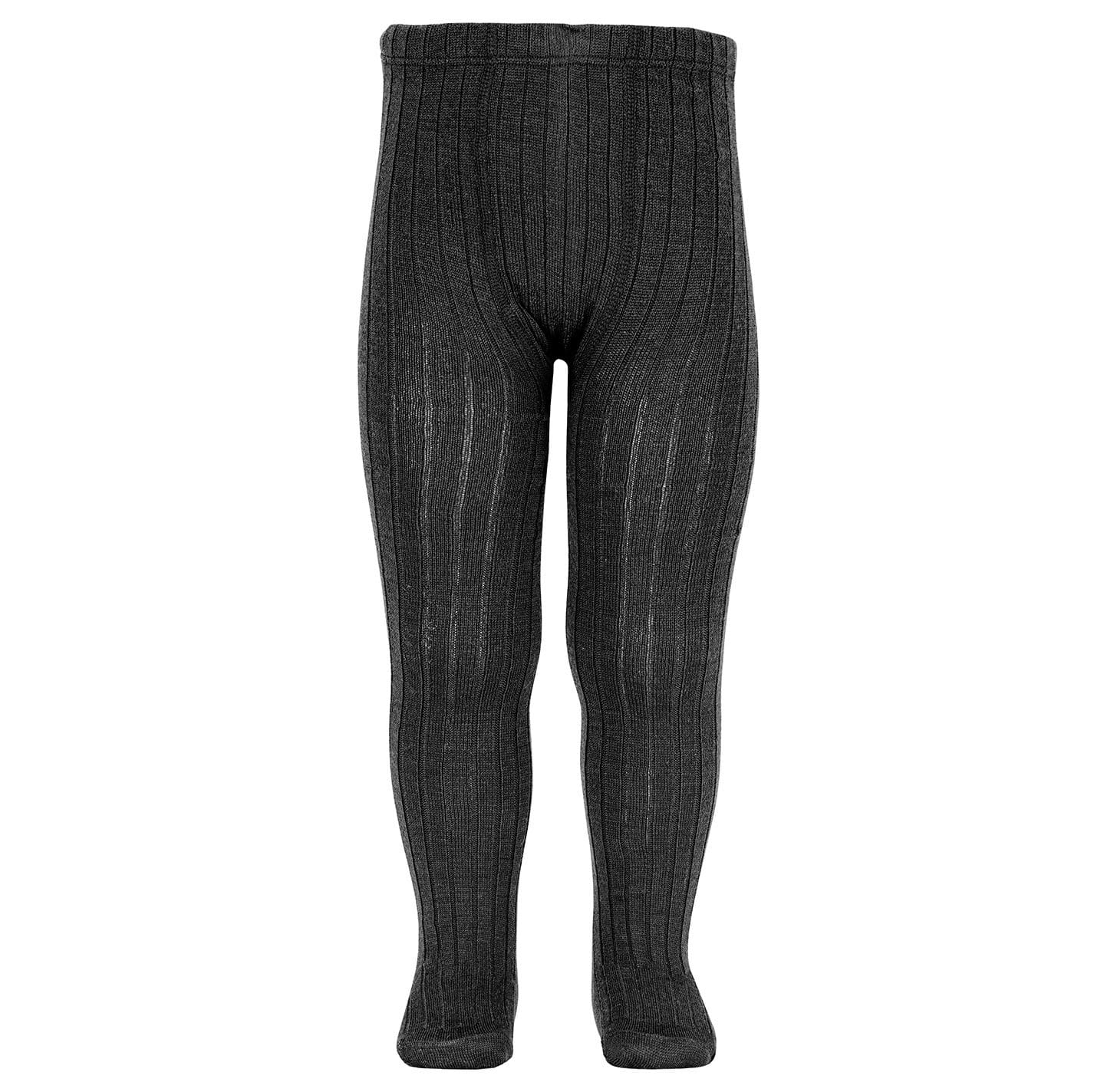1216/1 Merino Wool Blend Rib Tights | Black (900)