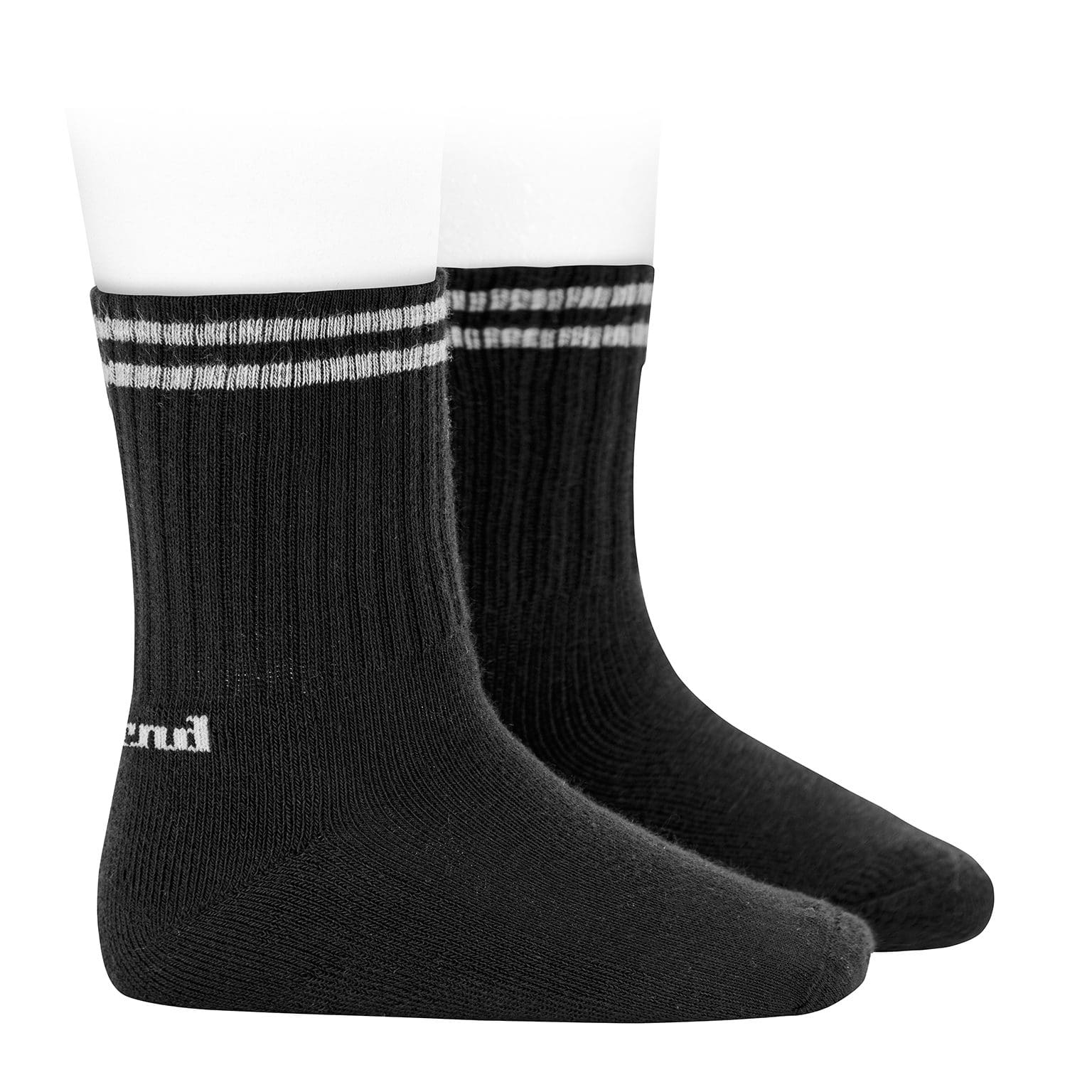 2615/4 Sport Socks W/ Stripes & Terry Sole | Black 900