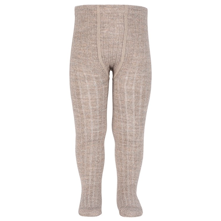 1216/1 Merino Wool-blend Rib Tights | Nougat 901