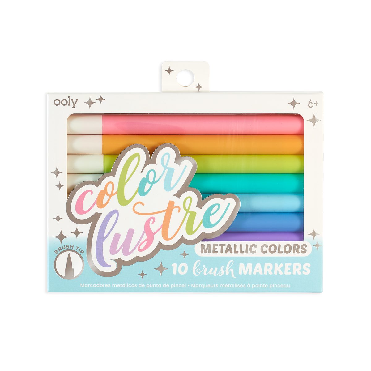 Color Lustre Metallic Brush Markers (Set of 10)