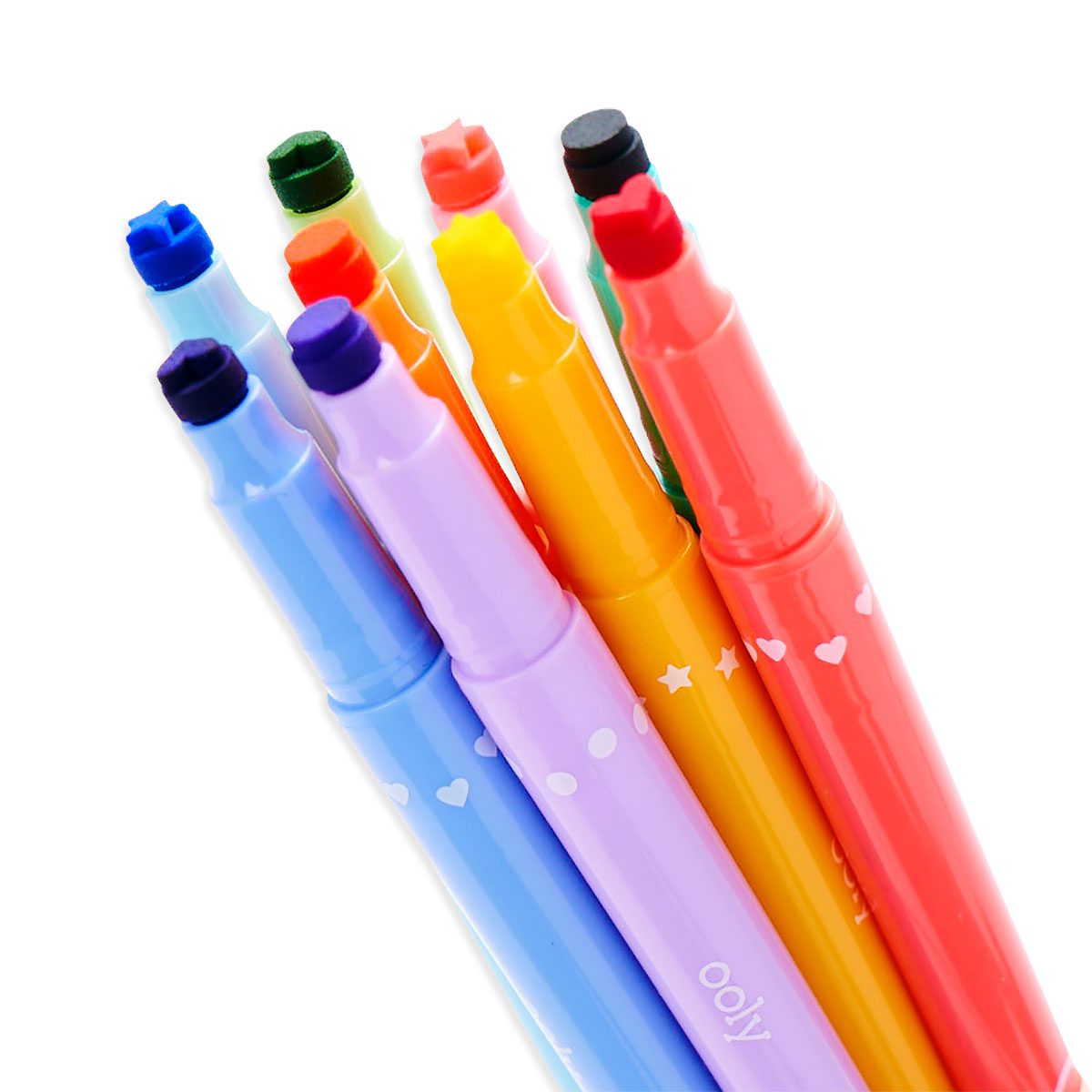 Confetti Stamp Double Ended Markers (Set of 9)