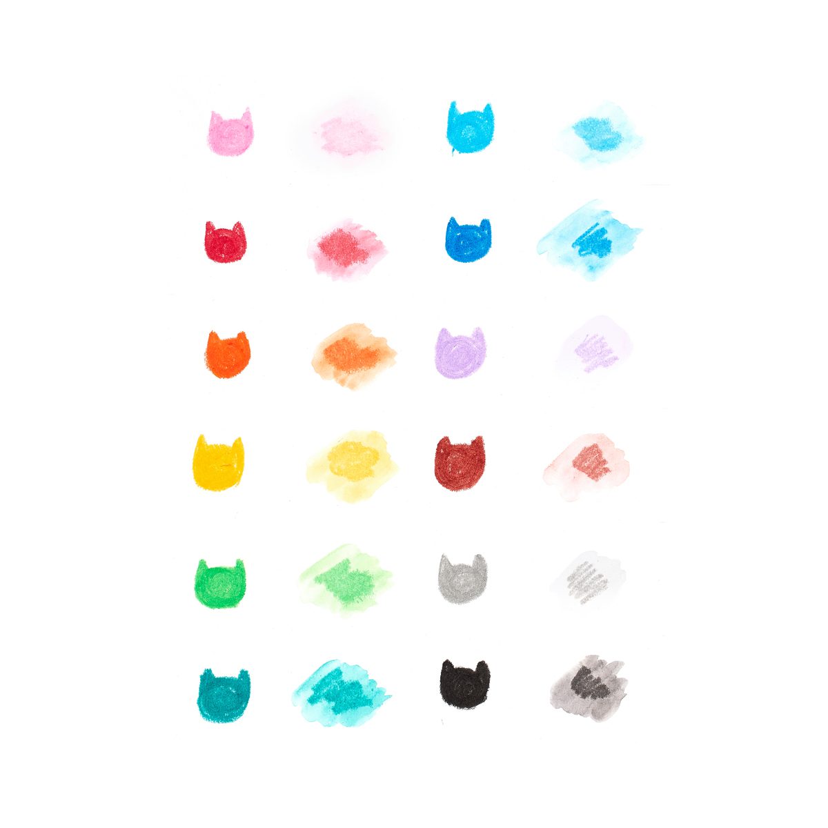 Cat Parade Gel Crayons (Set of 12)