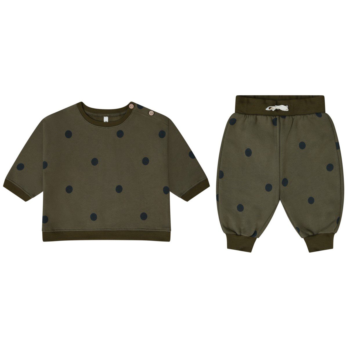 Olive Dots Sweatshirt & Sweatpants