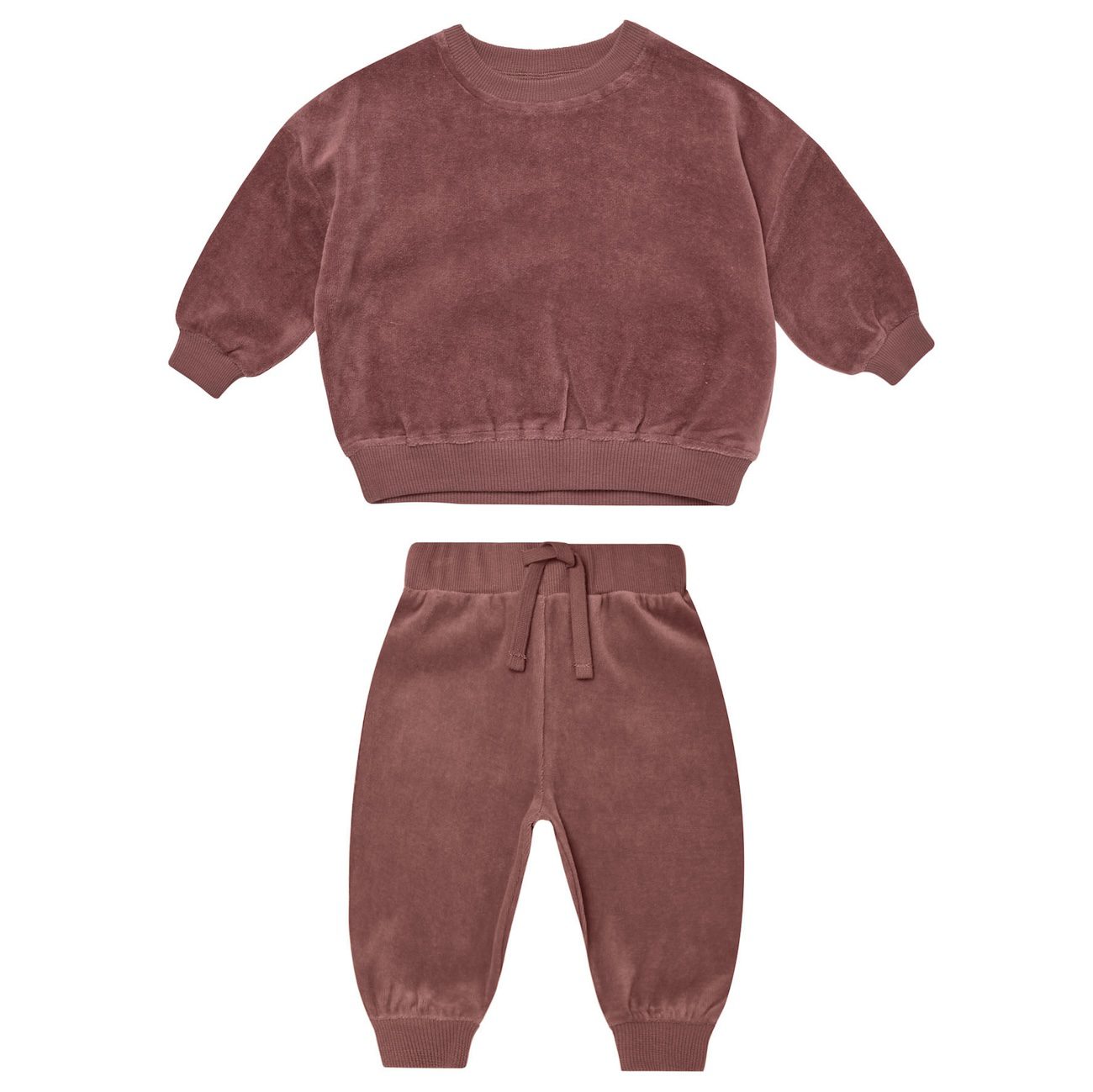 Velour Relaxed Sweatshirt & Sweatpant | Fig
