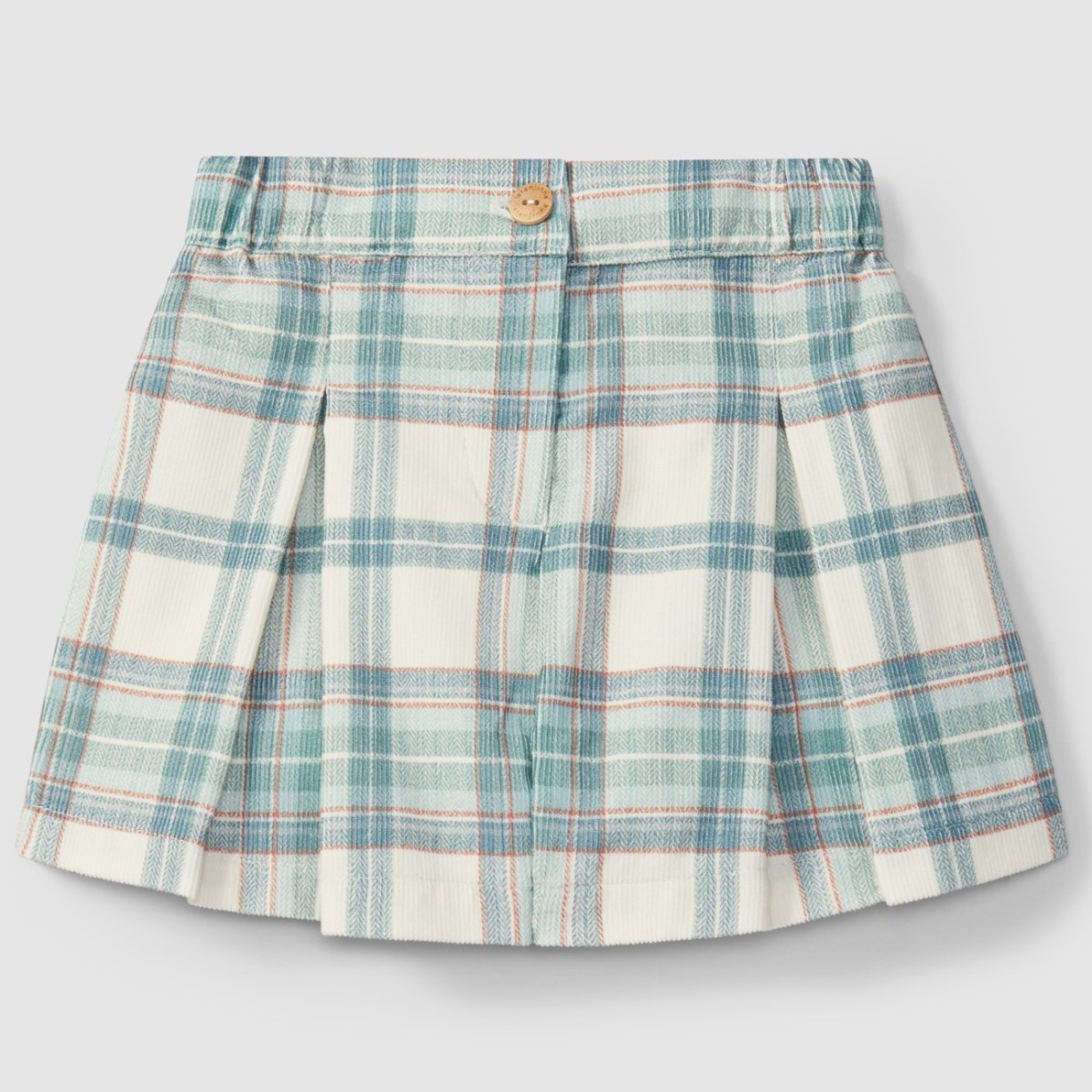 Plaid Corduroy Shorts