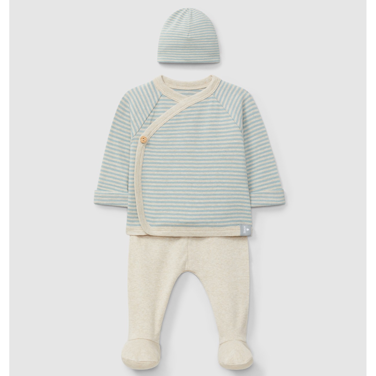 3 Piece Striped Set | Mint Blue