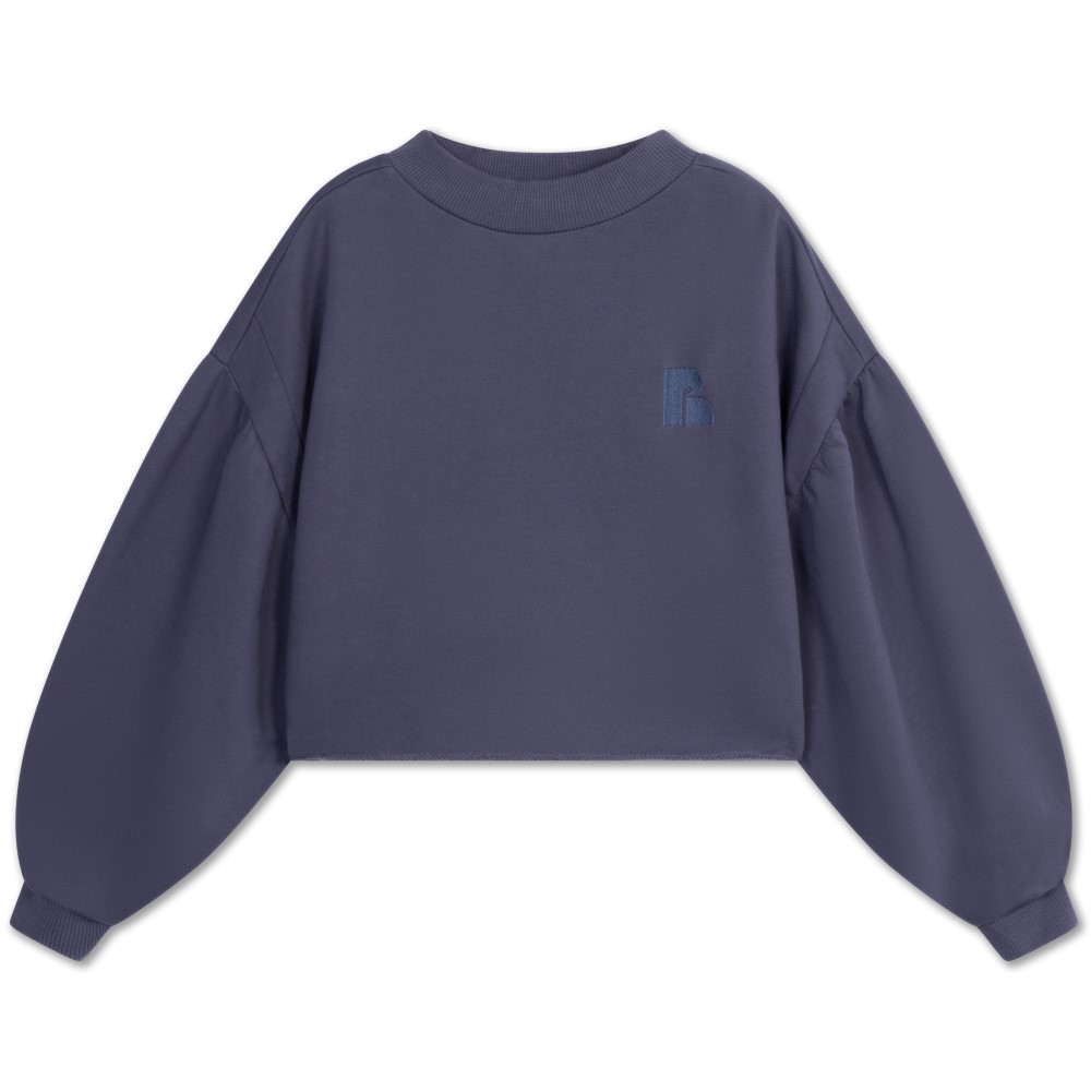 Crop Heart Sweater | Midnight Blue