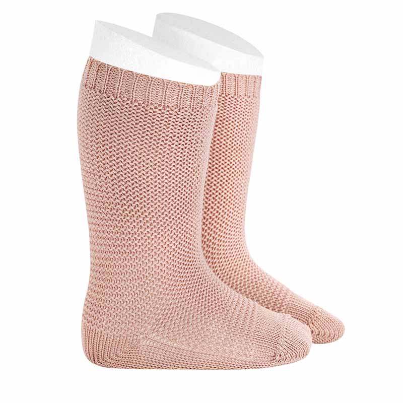 2008/2 Garter Stitch Knee High Socks | Old Rose 544
