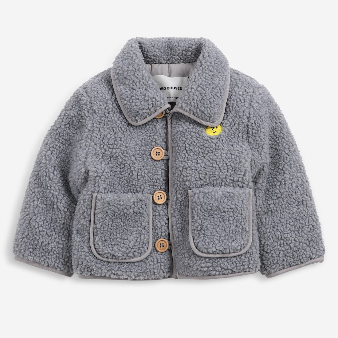 Face Embroidery Sheepskin Jacket