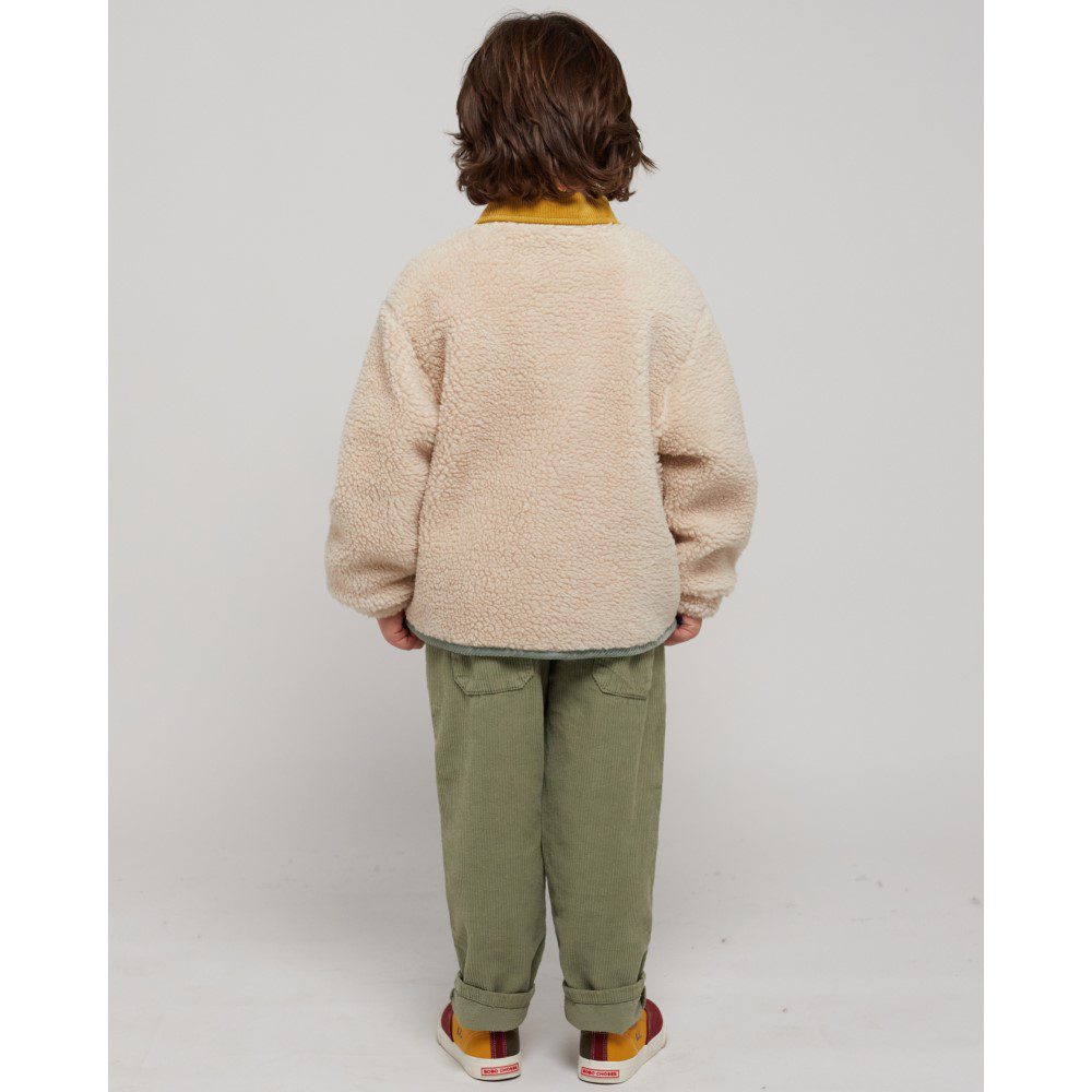 Color Block Sheepskin Jacket