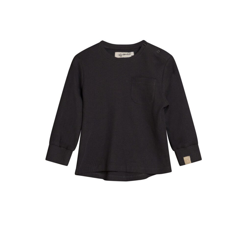 Remo Waffle Top Black & Como Pant Black Print