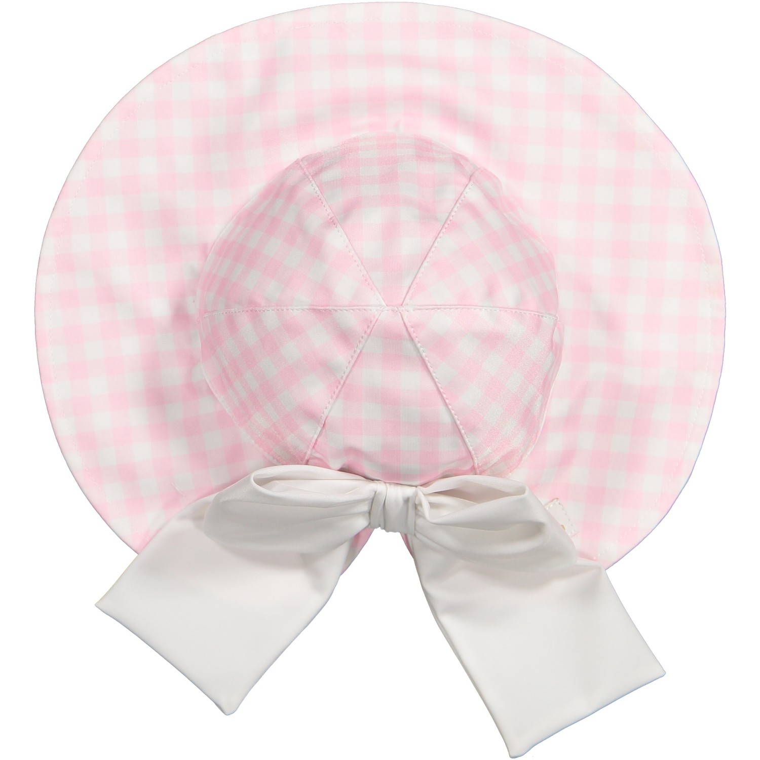 Gingham Pink Lycra Sunny Hat