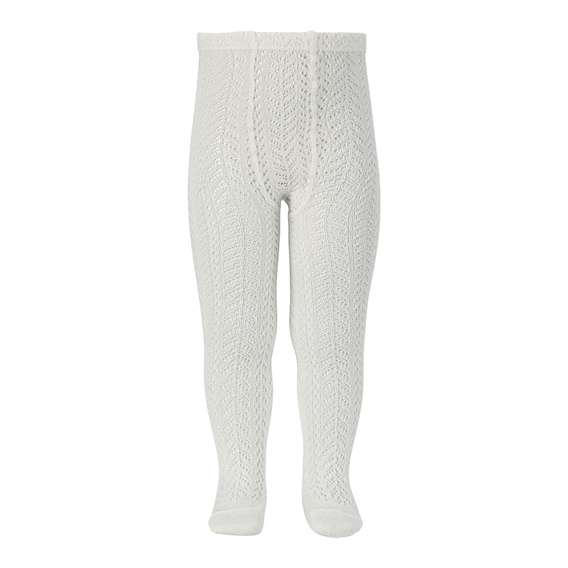 2529/1 Perle Cotton Openwork Tights | Cream 202