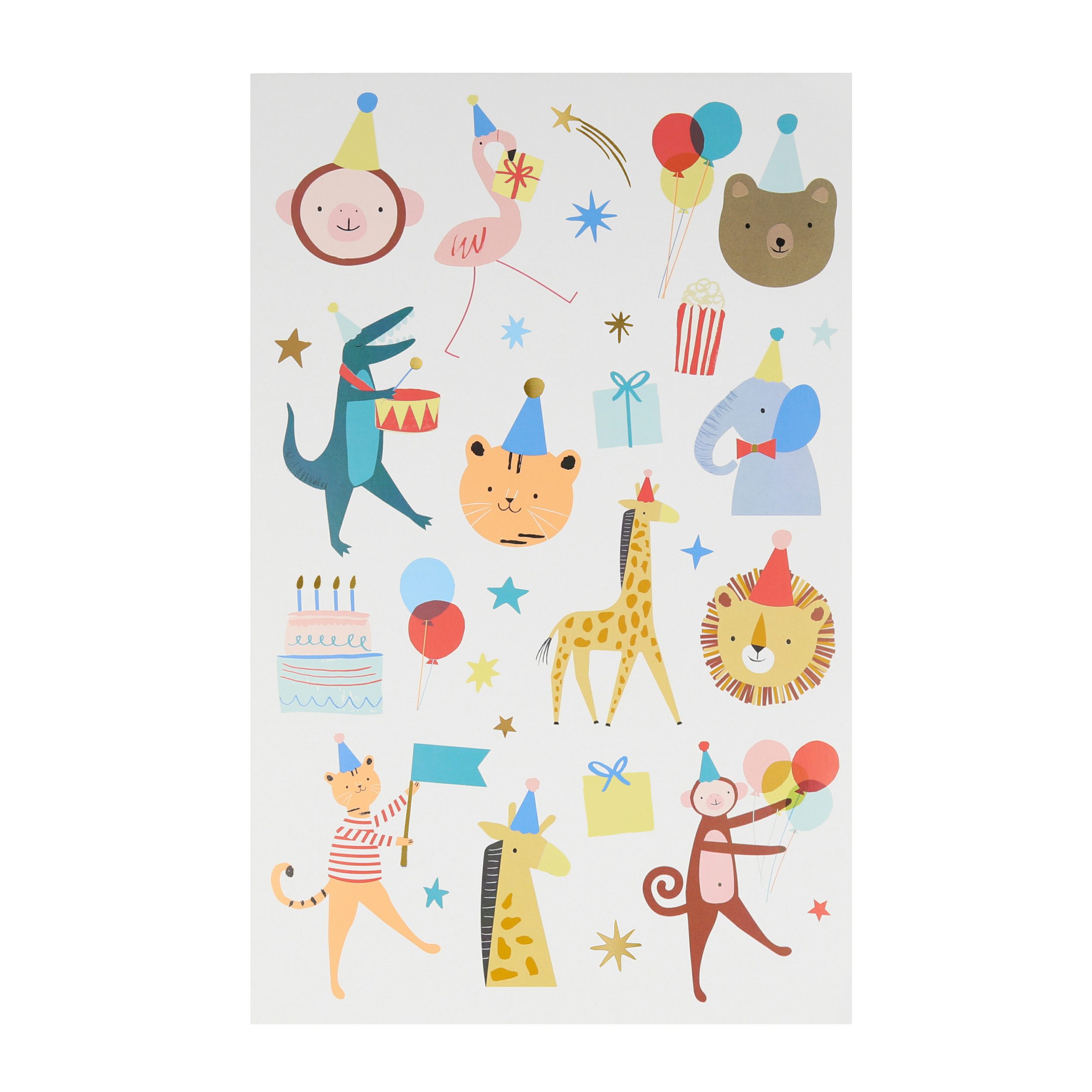 Animal Parade Tattoo Sheet