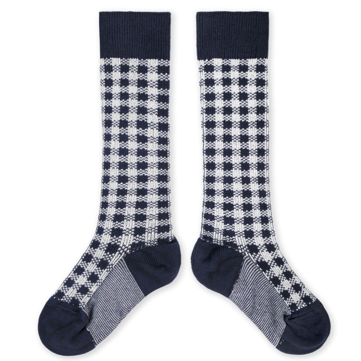 Claude Gingham Knee-high Socks | Nuit Etoilée