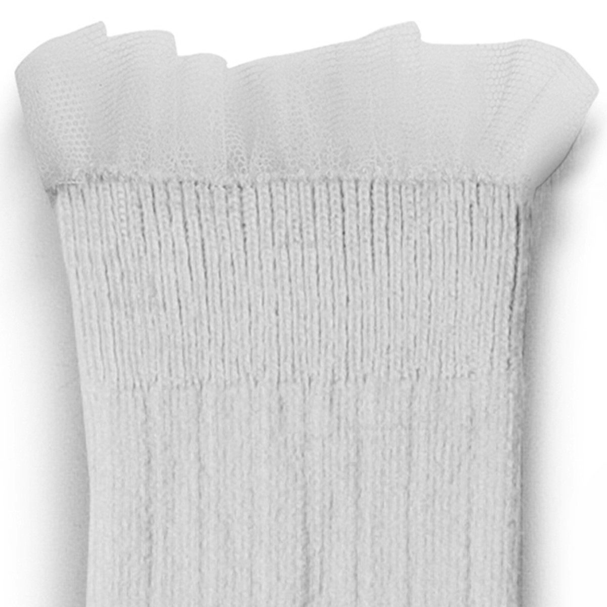 Joséphine Lace-Trim Ribbed Knee-high Socks | Fleur de Lavande