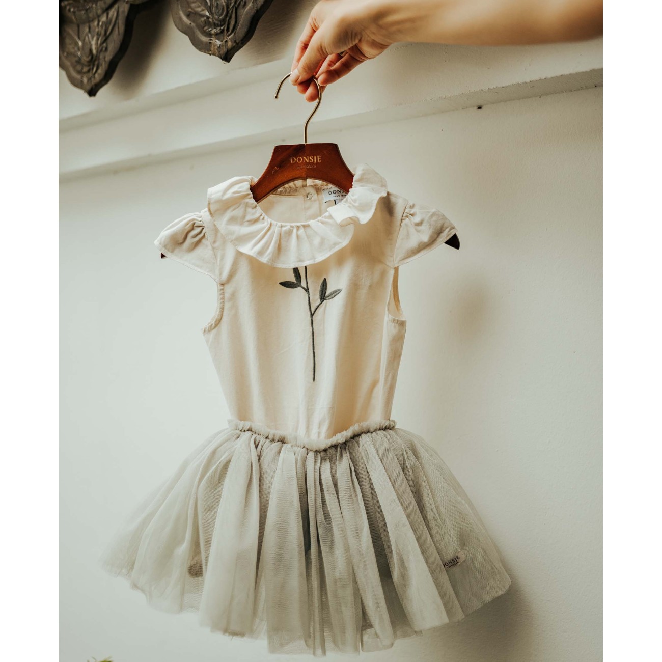 Madie Bodysuit & Rieta Skirt | Warm White & Frosted Green