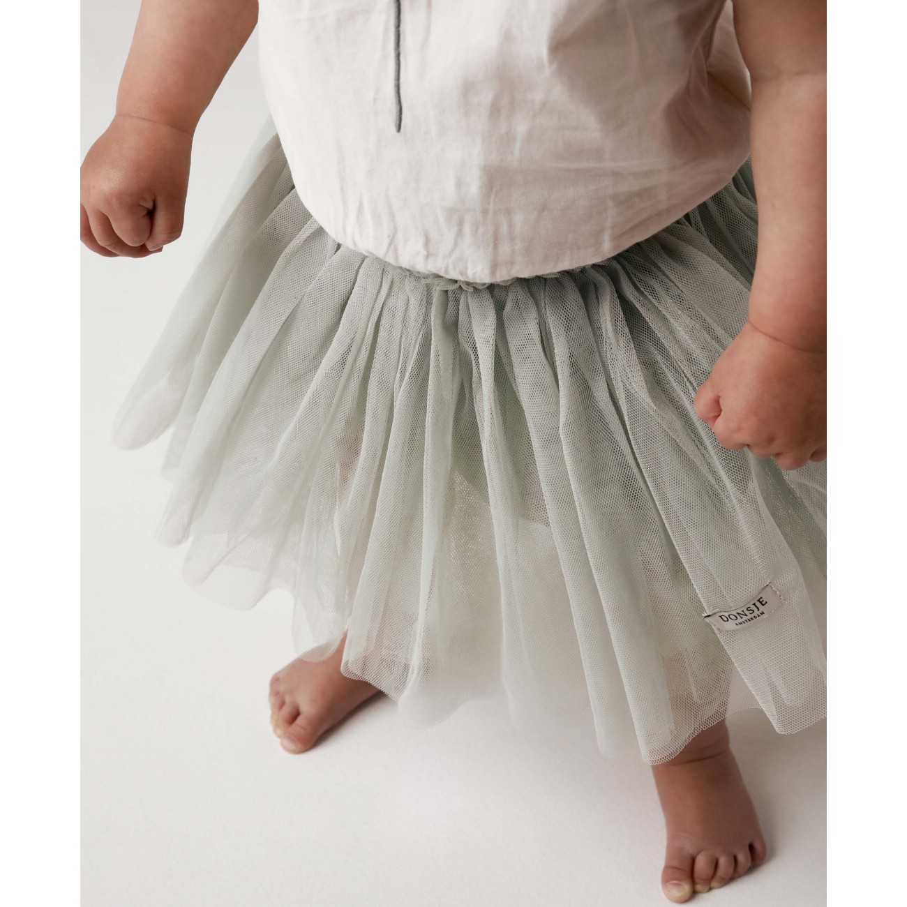Madie Bodysuit & Rieta Skirt | Warm White & Frosted Green
