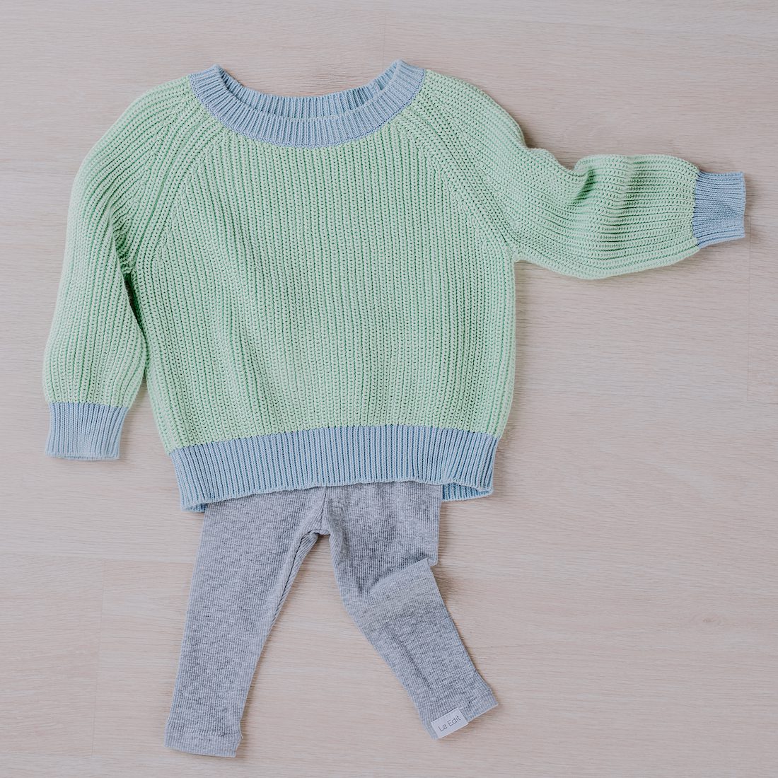 Sage Ribbed Tights