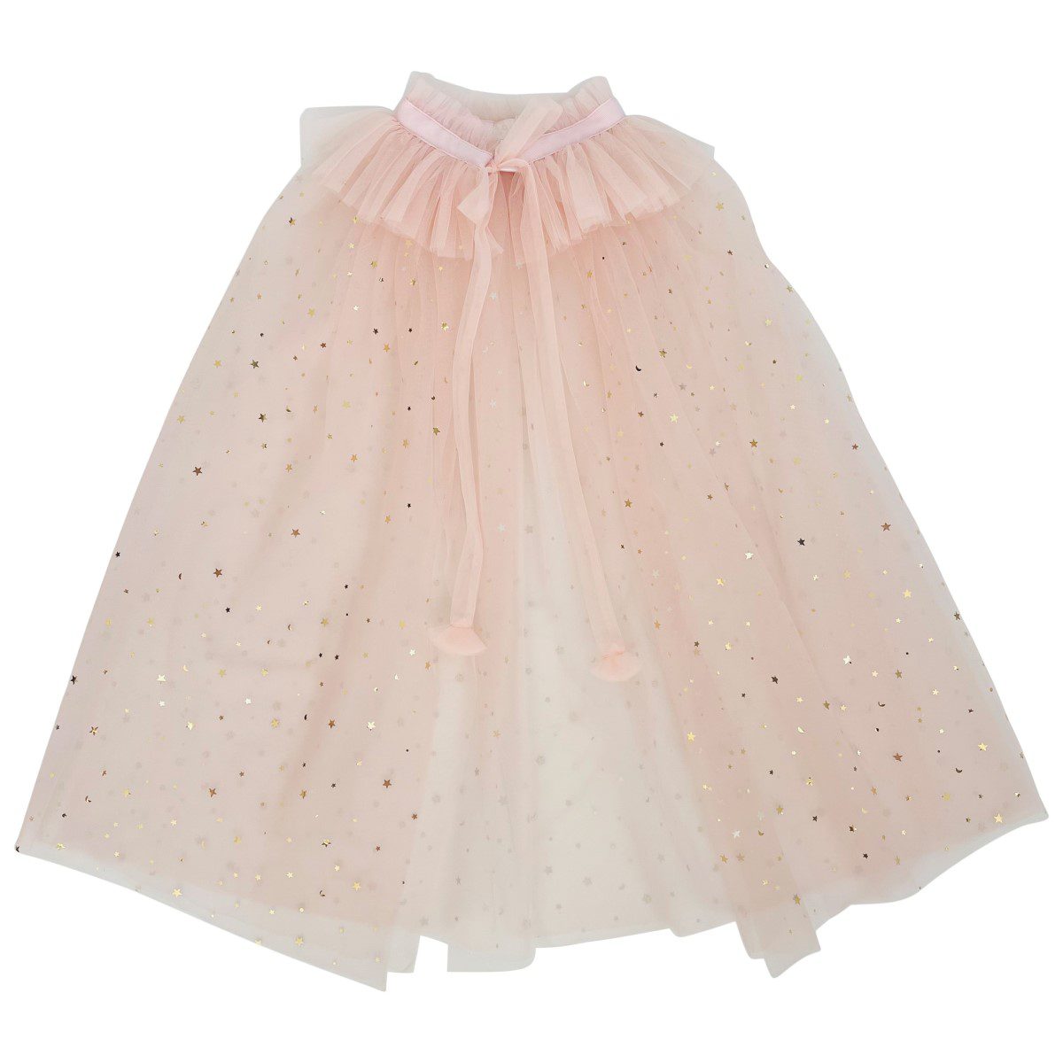 Stars & Moon Tulle Long Cape | Ballet Pink
