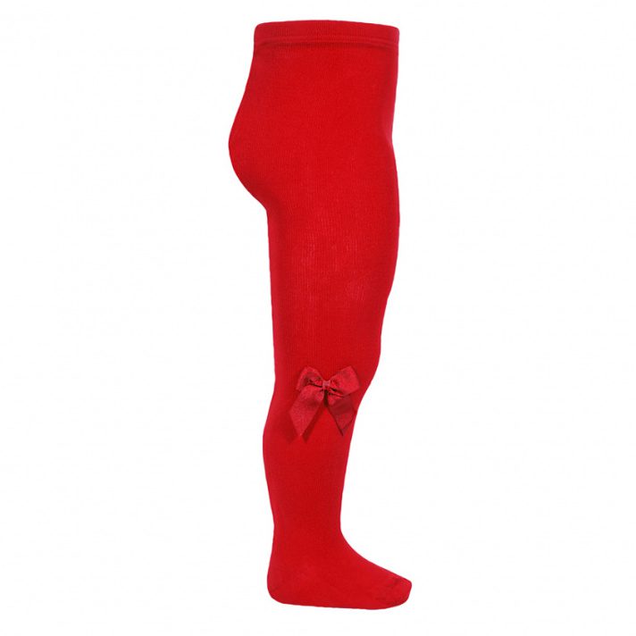 Tights W/ Side Grossgrain Bow | Red (550)