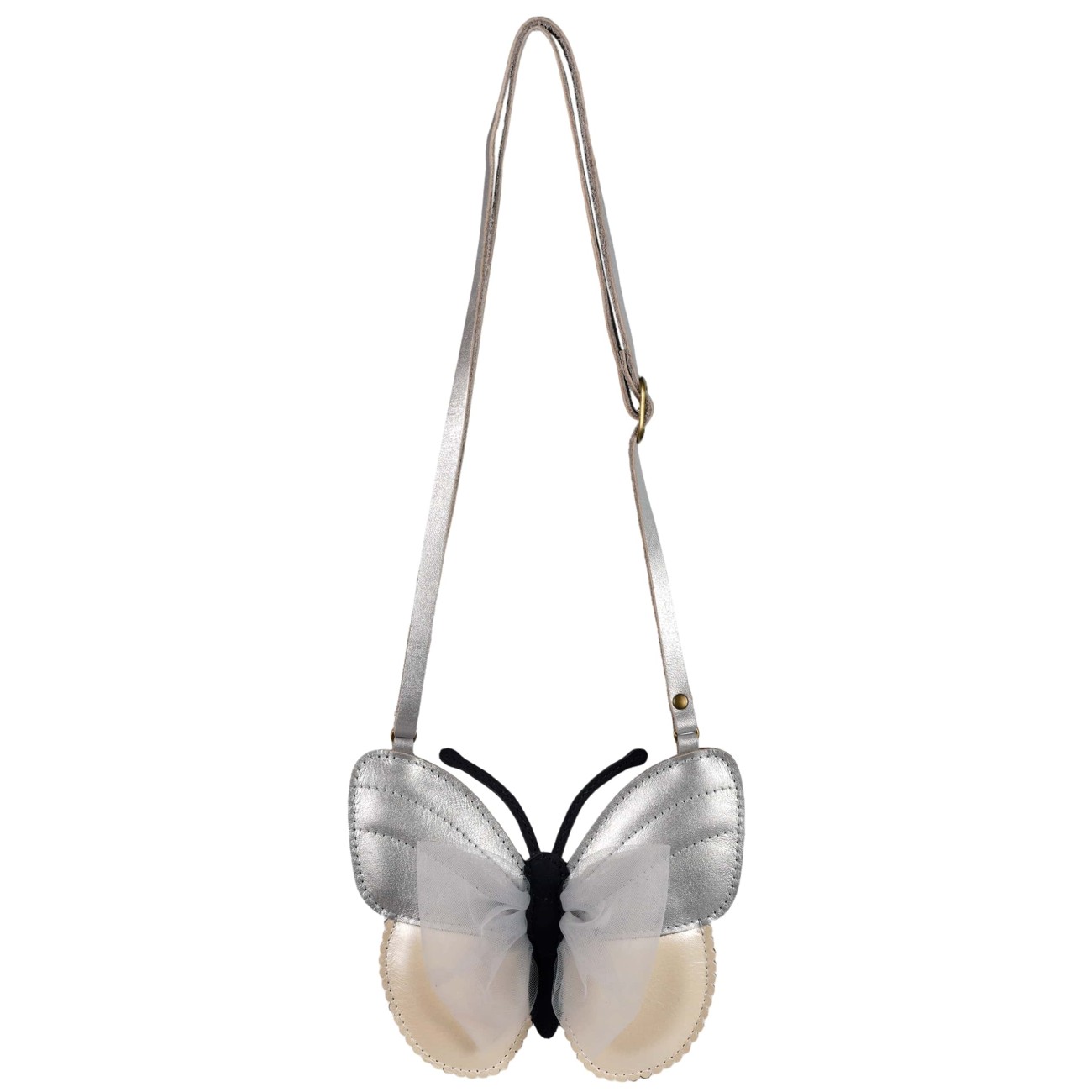 Alja Purse | Vlinder | Silver Grey Metallic Leather