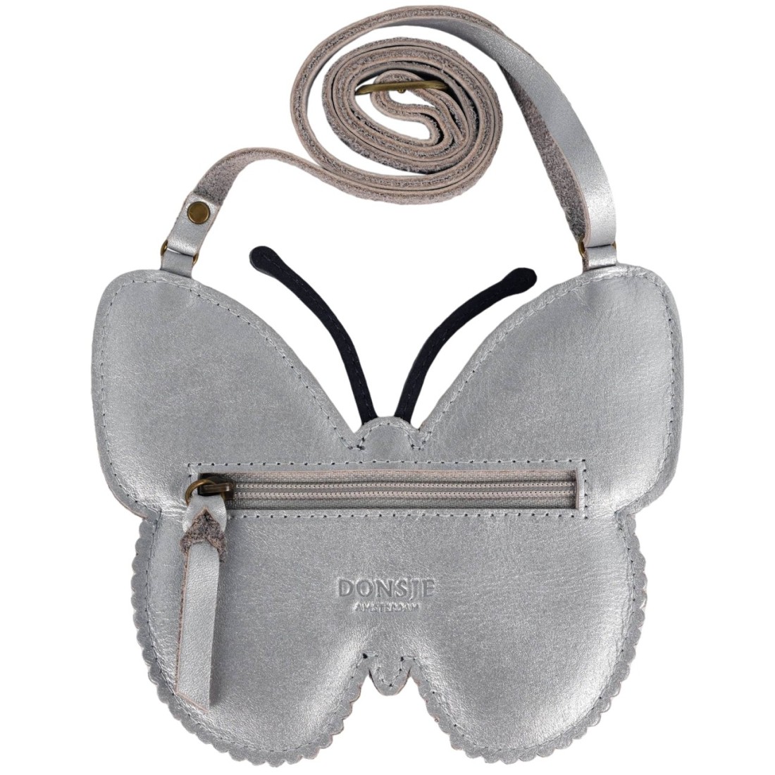 Alja Purse | Vlinder | Silver Grey Metallic Leather