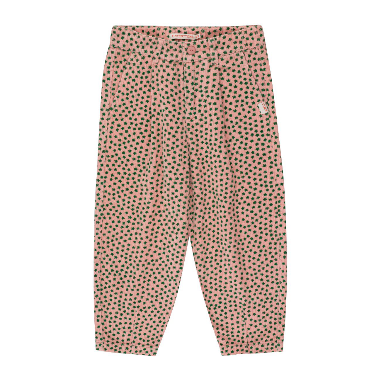 The Flowers Pleated Pant | Powder Pink/Grass Green