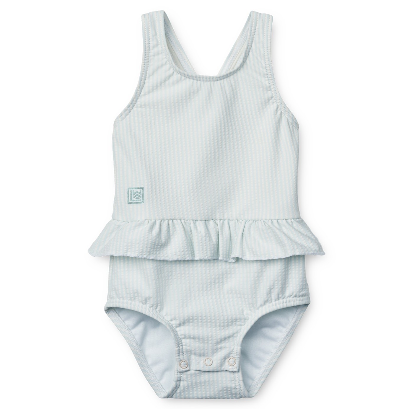 Amina Stripe Baby Swimsuit | Pure Sky/Creme De La Creme