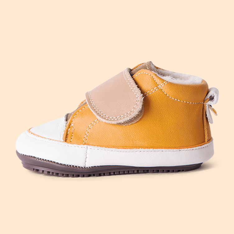 Mustard Strap Sneaker Booties