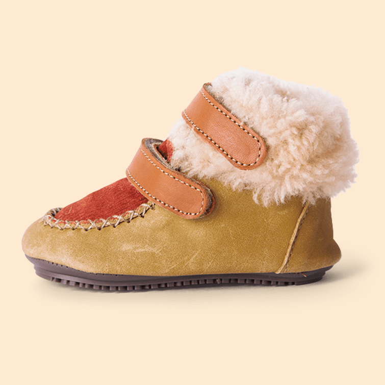 Olive Strap Sheep Boots