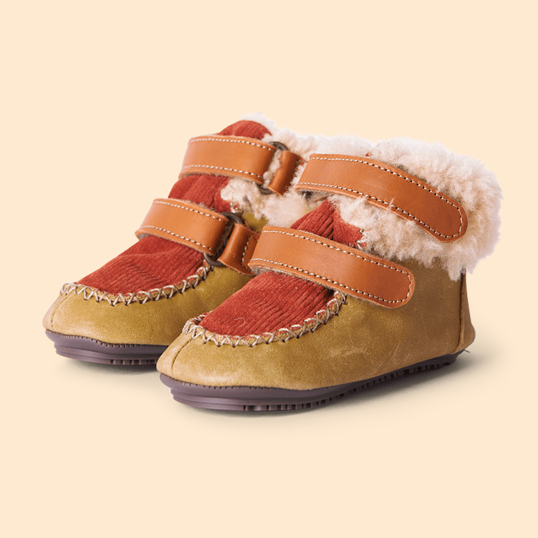 Olive Strap Sheep Boots