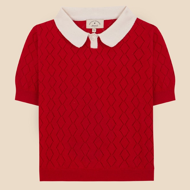 Cherry Openwork Biri Sweater