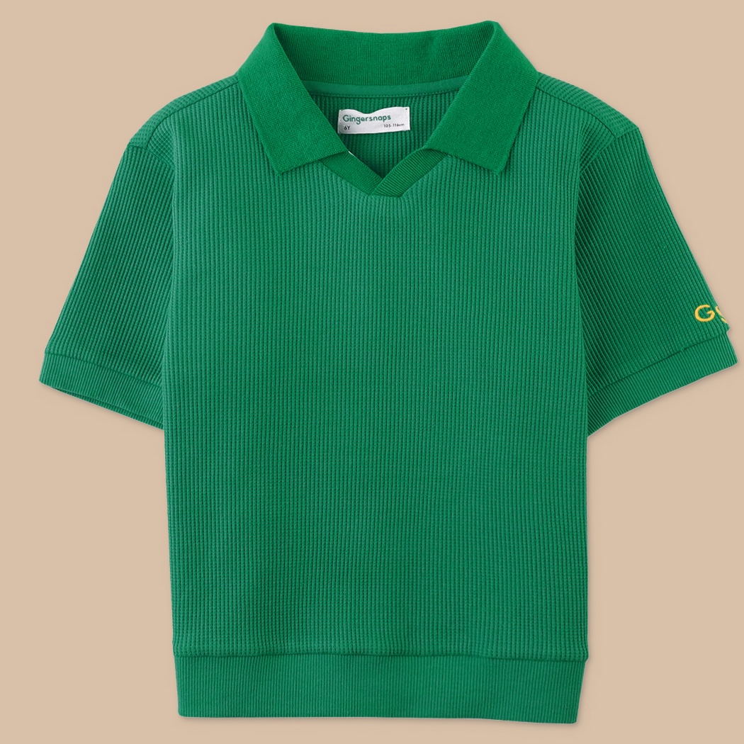Oliver V-neck Waffle Polo