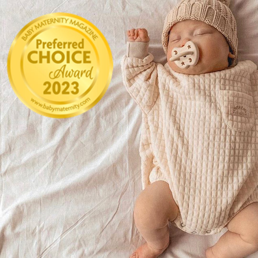 0+ Months Natural Rubber Pacifier Round | Baby Blue