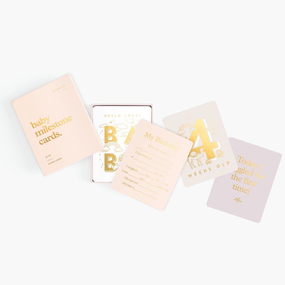 Baby Milestone Cards | Cream