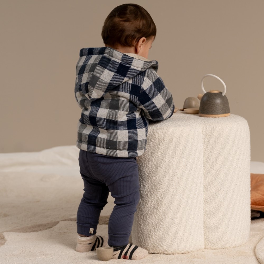 Baby Hoodie Jacket | Blue Check