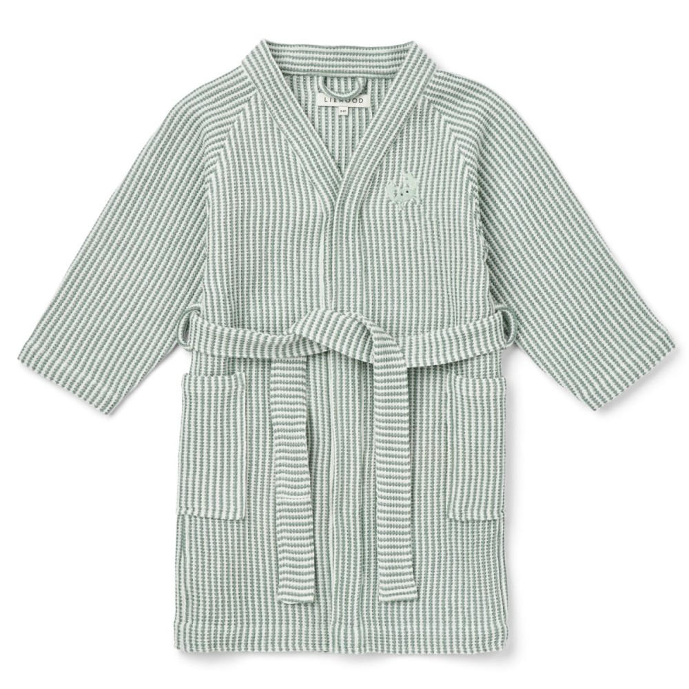 Bertha Bathrobe | Y/D Stripe Peppermint/Creme De La Creme