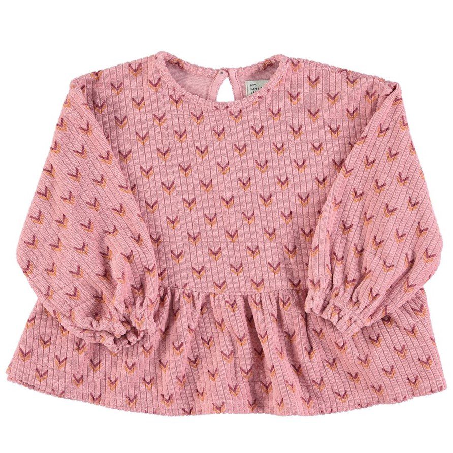 Blouse  | Pink W/ Multicolor Arrows