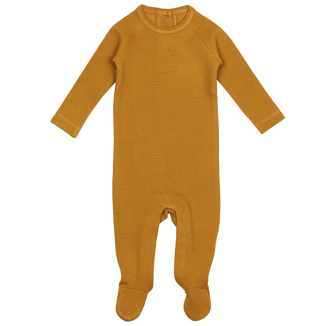 Corduroy Raglan Baby Footie | Butterscotch
