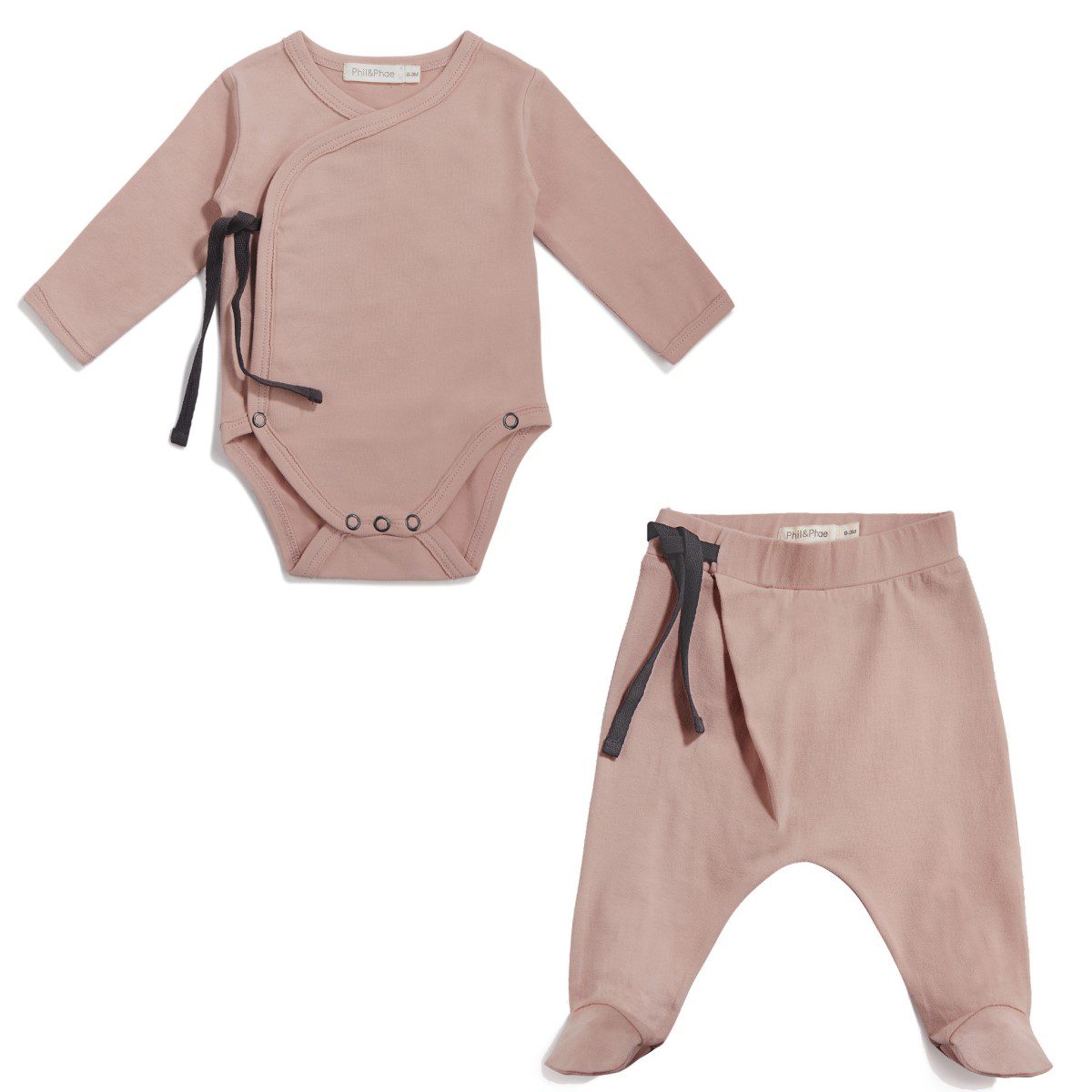 Cross Over Bodysuit & Harem Footies | Vintage Blush