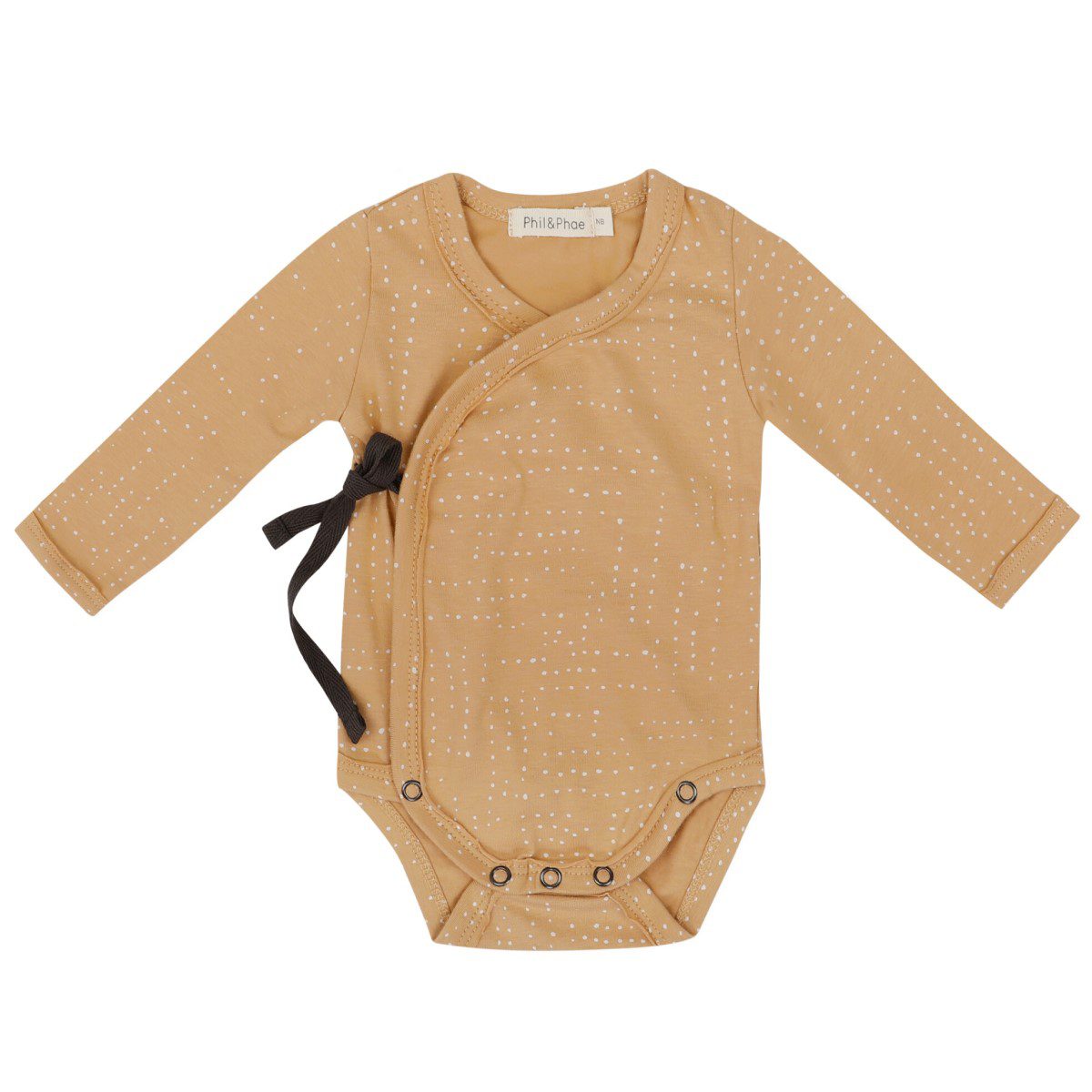 Cross-Over Body L/S & Harem Footies | Mellow Apricot