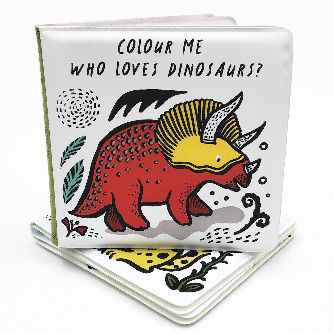 Color Me Bath Book | Who Loves Dinosaurs
