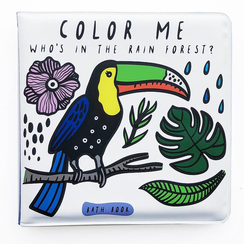 Color Me Bath Book | Who's In The Rainforest