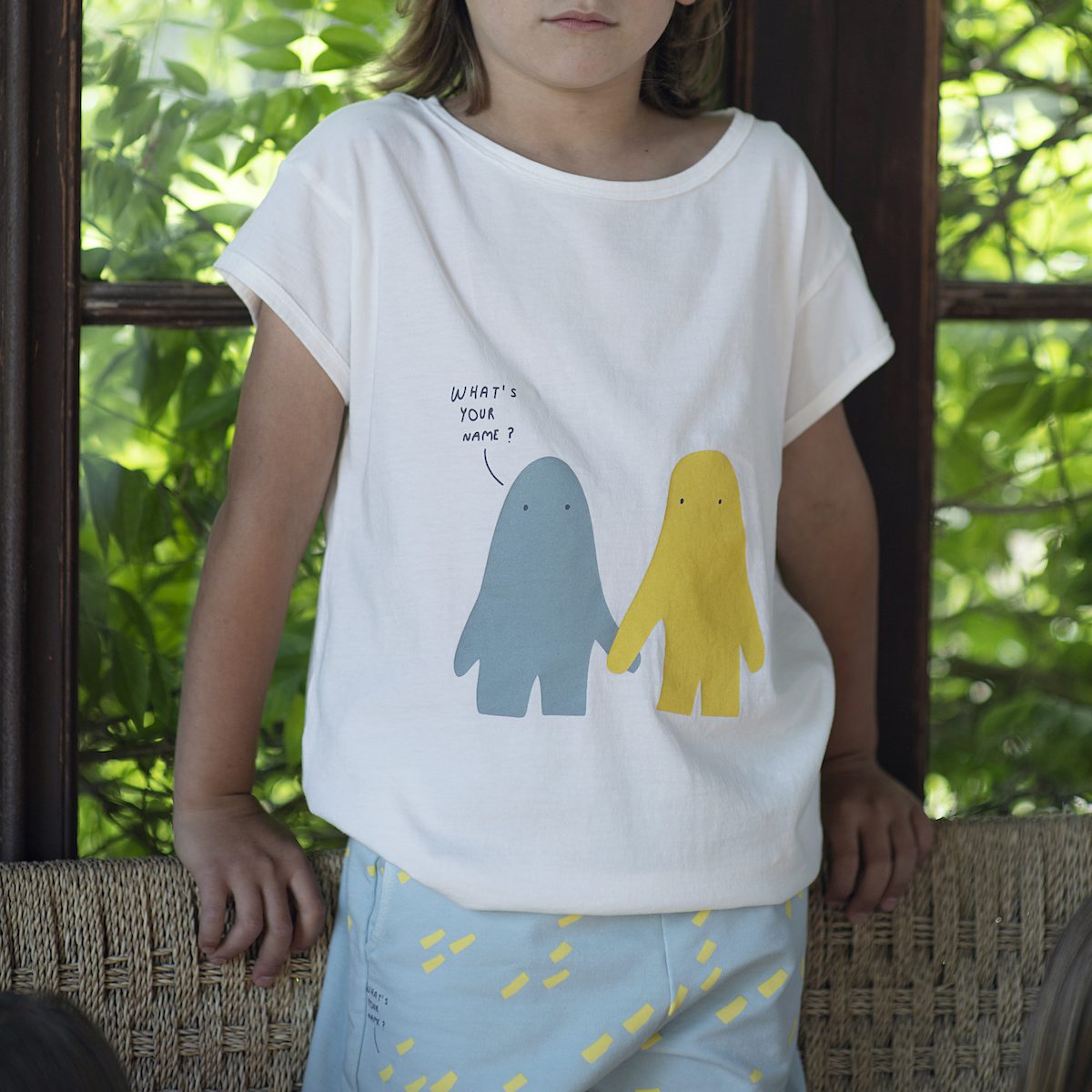 T-Shirt Best Friends & Shorts Name Light Blue