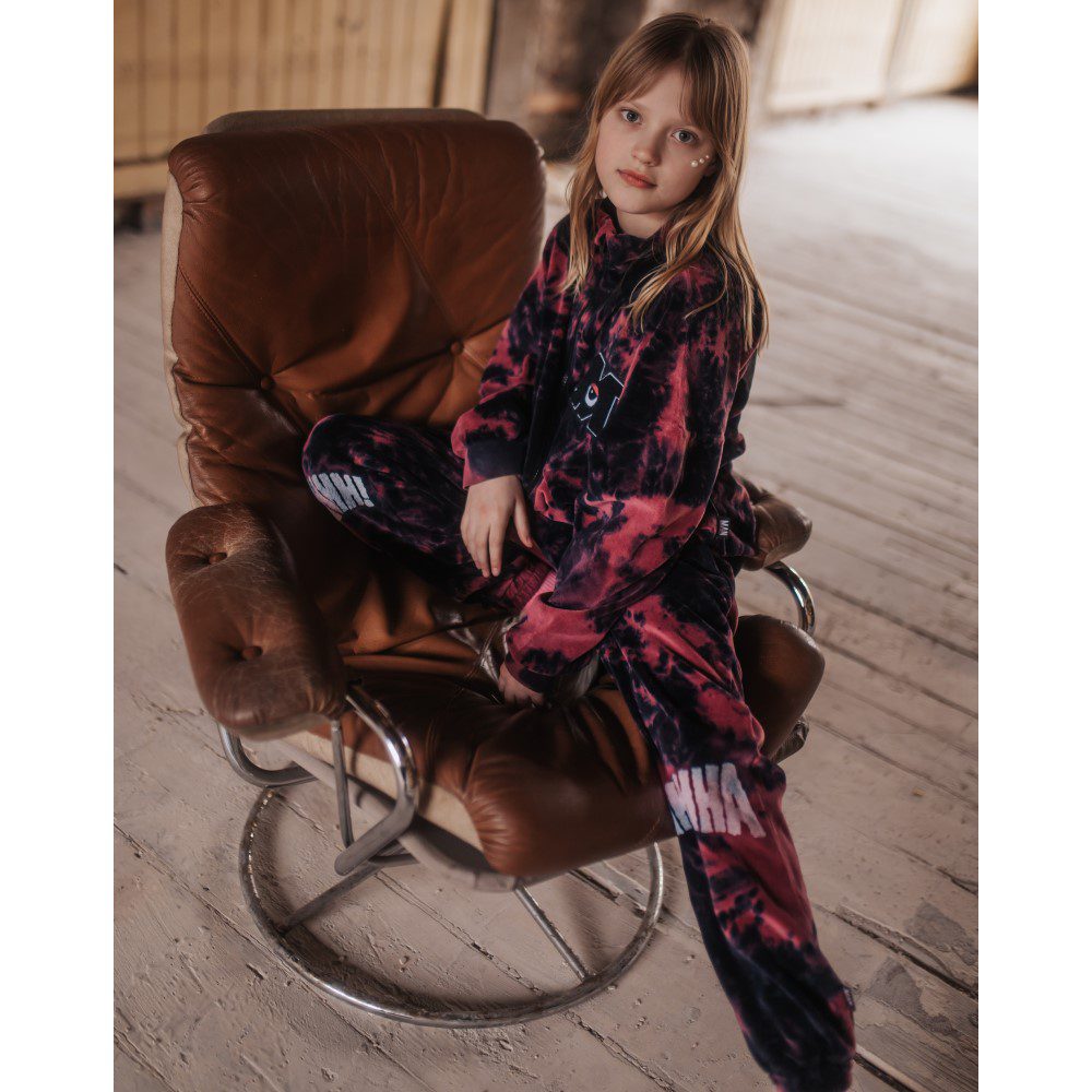 MONSTERS Tie Dye Zip Jacket | Maroon