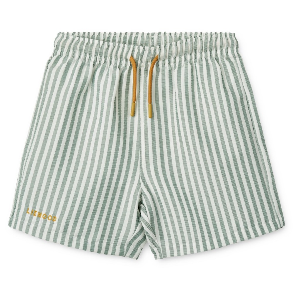 Duke Stripe Board Shorts | Stripe Peppermint/Crisp White